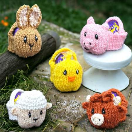 Easter Farm Animal Egg Baskets Knitting Pattern Knitting Pattern