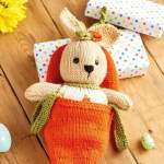 Easter Rabbit in Carrot Bed Knitting Pattern
