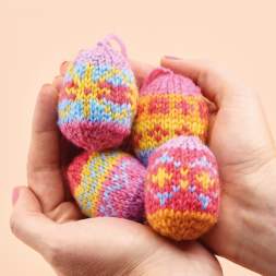 Colourful Fair Isle Eggs Easter Knitting Pattern Knitting Pattern