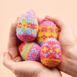 Colourful Fair Isle Eggs Easter Knitting Pattern Knitting Pattern