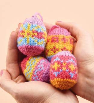 Colourful Fair Isle Eggs Easter Knitting Pattern Knitting Pattern