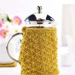 Diamond Brocade Cafetiere and Coaster Set Knitting Pattern
