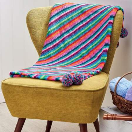 Easy Colourwork Blanket Knitting Pattern