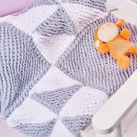 Easy Fleece Baby Blanket Knitting Pattern
