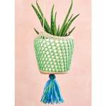 Easy Retro Plant Hanger Knitting Pattern