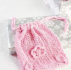 Eco Knitted Make Up Pads and Gift Bag Knitting Pattern