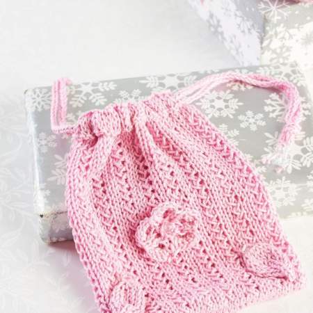 Eco Knitted Make Up Pads and Gift Bag Knitting Pattern