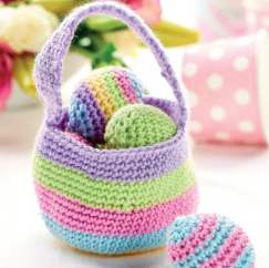 Crochet Easter Basket Knitting Pattern