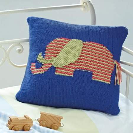 Elephant Cushion Cover Knitting Pattern