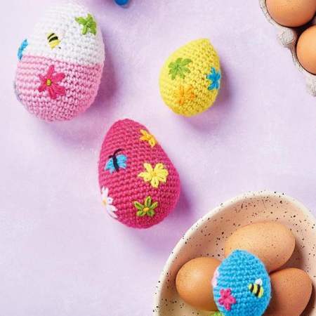 Embroidered Easter Eggs crochet Pattern
