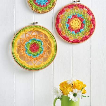 Embroidery Hoop Mandalas crochet Pattern