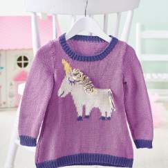 Baby and Children’s Unicorn Dress Knitting Pattern