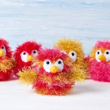 Eyelash Yarn Penguin Chicks Toy Knitting Pattern Knitting Pattern