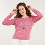 Eyelet Pattern Jumper Knitting Pattern