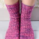 BONUS BRITISH PATTERN: Eyelet Rib Socks Knitting Pattern