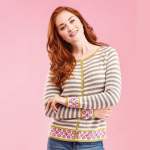 Fair Isle Border Cardigan Knitting Pattern Knitting Pattern