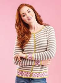 Fair Isle Border Cardigan Knitting Pattern