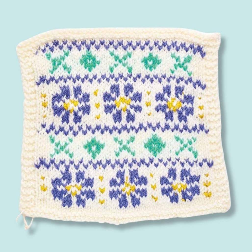 Spring Meadow Blanket Knitalong Part Three: Flower and Larkspur