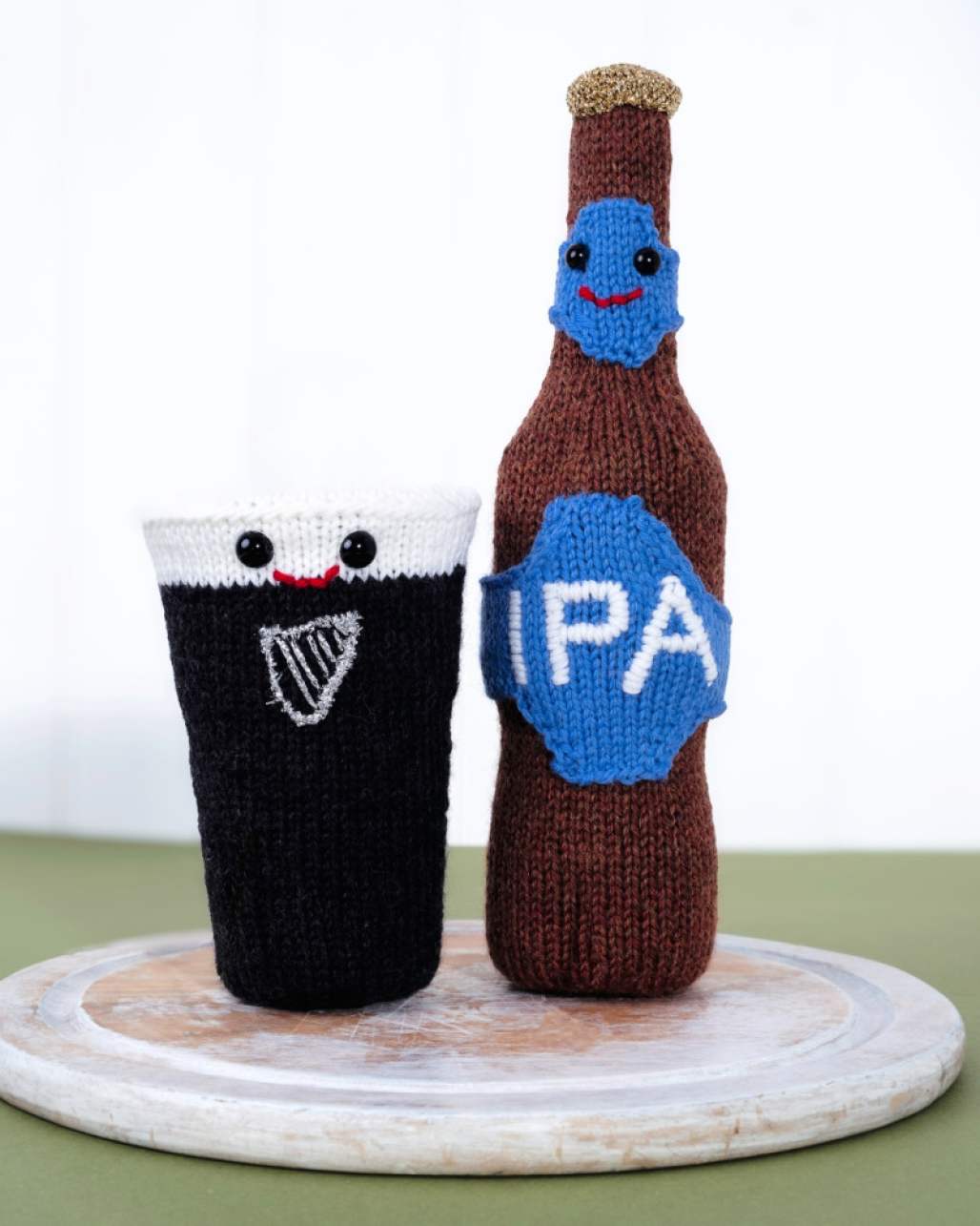 Fun Fast Food Knitalong: Part Three - Knitted Beer Bottle and Pint