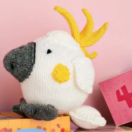 Feathered Cockatoo Bird Knitting Pattern Knitting Pattern