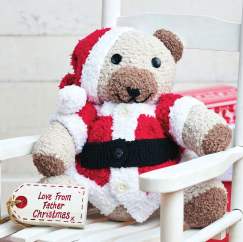 Fluffy Christmas Bear Knitting Pattern
