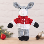 Christmas Donkey in Jumper Toy Knitting Pattern Knitting Pattern