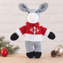 Christmas Donkey in Jumper Toy Knitting Pattern Knitting Pattern
