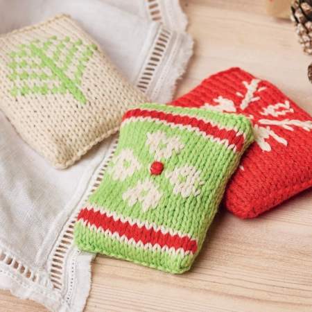 Festive Lavender Pouches Knitting Pattern Knitting Pattern