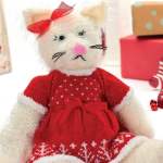 Festive Cat Soft Toy Knitting Pattern Knitting Pattern