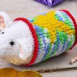 Festive Mice Sweetie Gifts Knitting Pattern Knitting Pattern