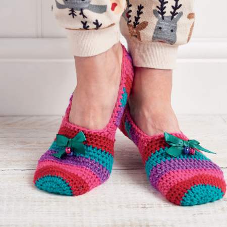 Festive Gift Slippers Crochet Pattern crochet Pattern