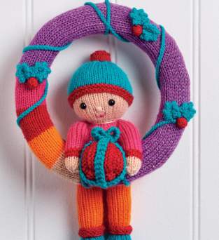Novelty Christmas Wreath Knitting Pattern Knitting Pattern