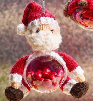 Father Christmas | Santa Fillable Bauble Knitting Pattern Knitting Pattern