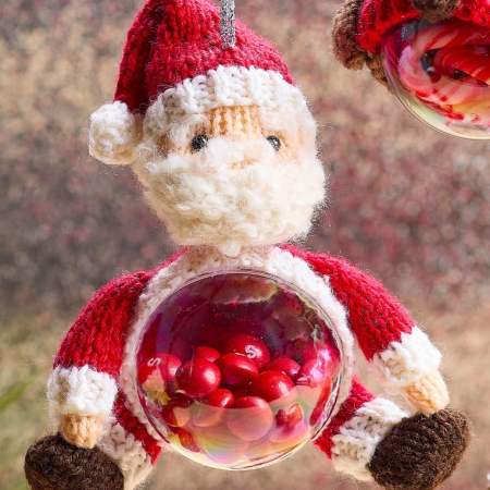 Father Christmas | Santa Fillable Bauble Knitting Pattern Knitting Pattern