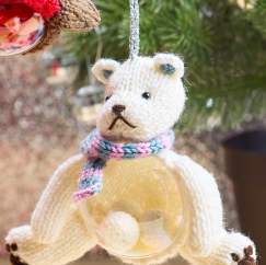 Polar Bear | Fillable Bauble Knitting Pattern Knitting Pattern