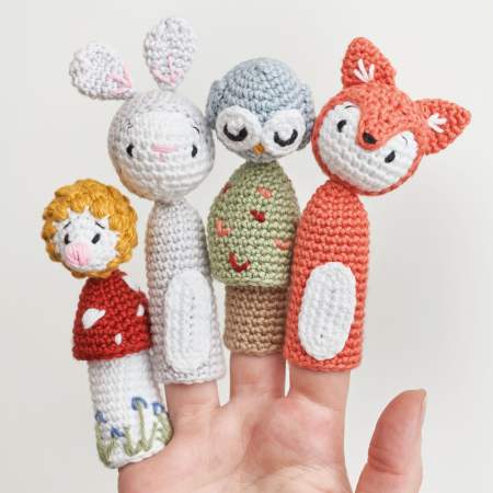 Woodland Finger Puppets Crochet Pattern crochet Pattern
