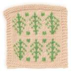 Fir Trees Christmas Motif Square Knitting Pattern Knitting Pattern