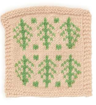 Fir Trees Christmas Motif Square Knitting Pattern Knitting Pattern