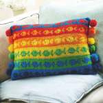 Rainbow Fish Colourwork Cushion Knitting Pattern Knitting Pattern