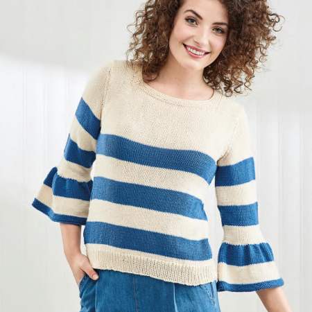 Flared Sleeve Sweater Knitting Pattern
