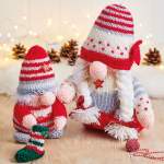 Christmas Scandi Gnome (Gonk) Lady and Child Knitting Patterns Knitting Pattern