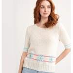 Flower Border Top Knitting Pattern