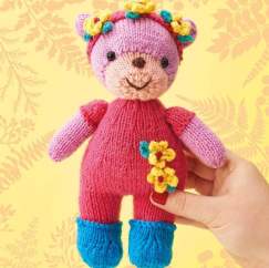 Flower Crown Teddy Bear Knitting Pattern