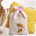 Flower Motif Hot Water Bottle Cover Knitting Pattern