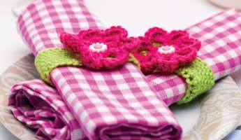 Flower Napkin Rings Crochet Pattern