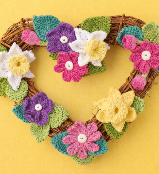 Assorted Flower Wreath Knitting Pattern Knitting Pattern