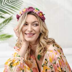 Knitted Flower Crown Knitting Pattern