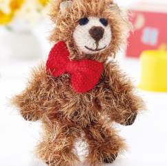 Fluffy Eyelash Teddy Bear Knitting Pattern