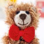Fluffy Eyelash Teddy Bear Knitting Pattern