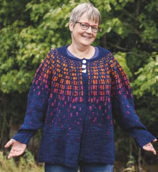 Flutterby Colourwork Cardigan Knitting Pattern Knitting Pattern